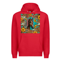 Red western tennessee horse Premium Hoodie - LillyAllenDesigns