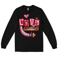 Black Valentines Day Love Vacant Long Sleeve Tee - FaDigitalArtStudio