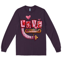 Plum Valentines Day Love Vacant Long Sleeve Tee - FaDigitalArtStudio