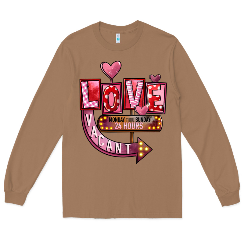 Valentines Day Love Vacant Long Sleeve Tee by FaDigitalArtStudio | Teevron