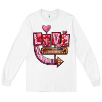 White Valentines Day Love Vacant Long Sleeve Tee - FaDigitalArtStudio