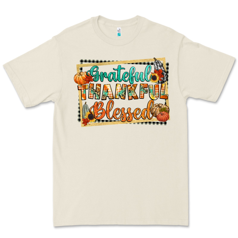 Thankful Grateful Blessed Premium Tee by CowGirlArtShop | Teevron