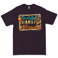 Plum thankful grateful blessed Premium Tee - CowGirlArtShop