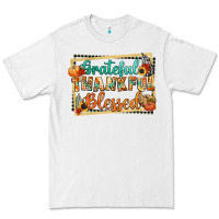 White thankful grateful blessed Premium Tee - CowGirlArtShop