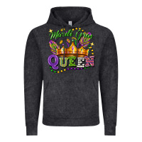 Vintage Black mardi gras queen Vintage Hoodie - FaDigitalArtStudio