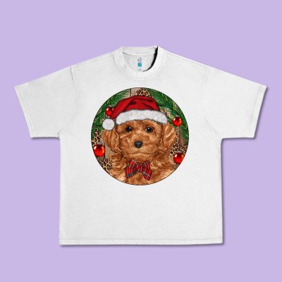 Christmas Toy Poodle Urban Heavy Tee Designed By Ranaportraitstore