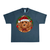 Midnight Navy Christmas Toy Poodle Urban Heavy Tee - RanaPortraitStore