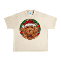 Sandshell Christmas Toy Poodle Urban Heavy Tee - RanaPortraitStore