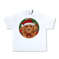White Christmas Toy Poodle Urban Heavy Tee - RanaPortraitStore