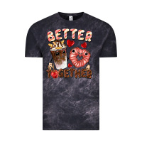 Cloud Black Better together Valentine's Day Vintage Tee - FaDigitalArtStudio