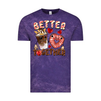 Cloud Purple Better together Valentine's Day Vintage Tee - FaDigitalArtStudio