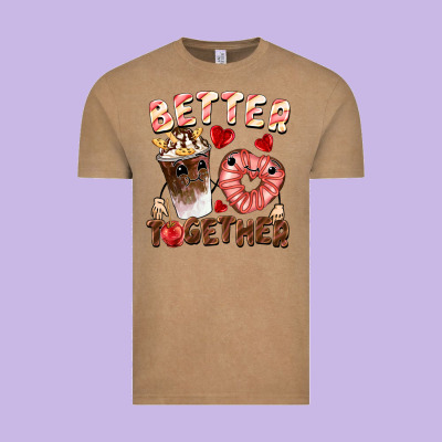 Better Together Valentine's Day Vintage Tee Designed By Fadigitalartstudio