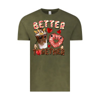 Vintage Olive Better together Valentine's Day Vintage Tee - FaDigitalArtStudio