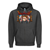 Charcoal Heather baseball mom Zipper Hoodie - AdoDesignShop