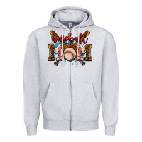 Heather Grey baseball mom Zipper Hoodie - AdoDesignShop