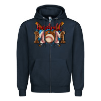 Navy baseball mom Zipper Hoodie - AdoDesignShop