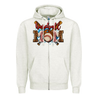 Oatmeal Heather baseball mom Zipper Hoodie - AdoDesignShop