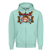 Seafoam baseball mom Zipper Hoodie - AdoDesignShop