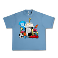 Pebble Blue Soccer Frappe Coffee Urban Heavy Tee - FaDigitalArtStudio
