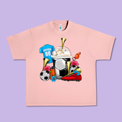 Soccer Frappe Coffee Urban Heavy Tee Designed By Fadigitalartstudio