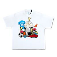White Soccer Frappe Coffee Urban Heavy Tee - FaDigitalArtStudio