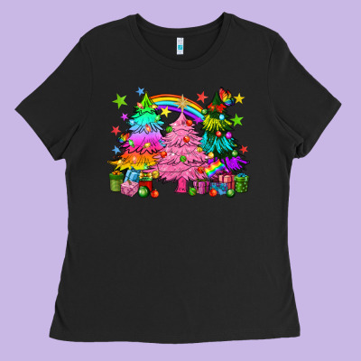 Pride Christmas Trees Ladies Tee Designed By Howdyjamesfarm