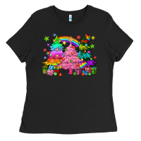 Black pride christmas trees Ladies Tee - HowdyJamesFarm