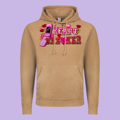Heart Breaker Vintage Hoodie Designed By Fadigitalartstudio
