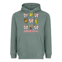 Sage softball coquette bow Heavyweight Hoodie - JahusDesignShop
