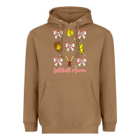 Toasted Coconut softball coquette bow Heavyweight Hoodie - JahusDesignShop