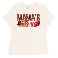 Bone Mamas boy with leopard mother's day Ladies Tee - HowdyJamesFarm