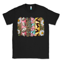 Black Easter Brushstroke With Quail Eggs Daisy And Bunny Classic Tee - RanaPortraitStore