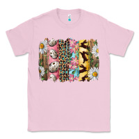 Bubblegum Pink Easter Brushstroke With Quail Eggs Daisy And Bunny Classic Tee - RanaPortraitStore