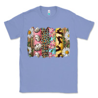 Colony Blue Easter Brushstroke With Quail Eggs Daisy And Bunny Classic Tee - RanaPortraitStore