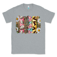 Heather Grey Easter Brushstroke With Quail Eggs Daisy And Bunny Classic Tee - RanaPortraitStore