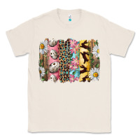 Natural Easter Brushstroke With Quail Eggs Daisy And Bunny Classic Tee - RanaPortraitStore
