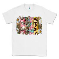 White Easter Brushstroke With Quail Eggs Daisy And Bunny Classic Tee - RanaPortraitStore