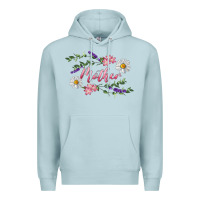 Blue Mist Floral Daisy Mother Premium Hoodie - RanaPortraitStore