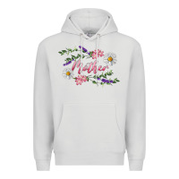 Dove Grey Floral Daisy Mother Premium Hoodie - RanaPortraitStore