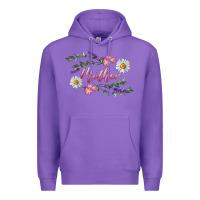 Purple Floral Daisy Mother Premium Hoodie - RanaPortraitStore