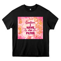 Black caution i have no filter Heavy Core Tee - TumblerDesignByShophia