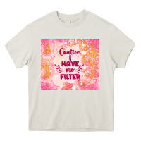 Cream caution i have no filter Heavy Core Tee - TumblerDesignByShophia