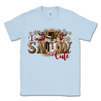 Dusty Blue im snow cute Classic Tee - CowGirlArtShop