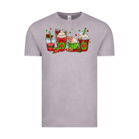 Vintage Zinc christmas coffee cups Vintage Tee - OliviaCreatesArt