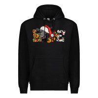 Black love christmas black angus Premium Hoodie - LillyAllenDesigns