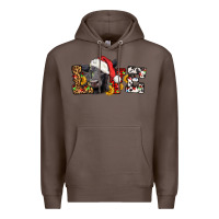 Coffee love christmas black angus Premium Hoodie - LillyAllenDesigns