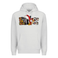 Dove Grey love christmas black angus Premium Hoodie - LillyAllenDesigns
