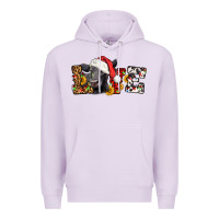 Lilac love christmas black angus Premium Hoodie - LillyAllenDesigns