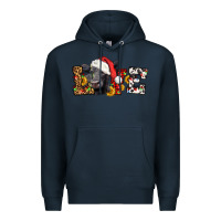 Navy love christmas black angus Premium Hoodie - LillyAllenDesigns