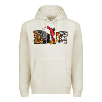 Oatmeal Heather love christmas black angus Premium Hoodie - LillyAllenDesigns